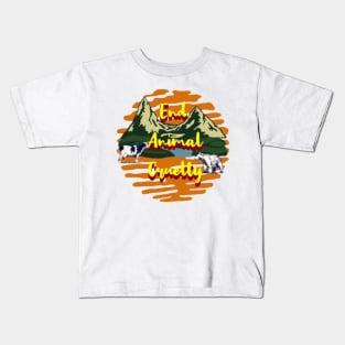 End Animal Cruelty Kids T-Shirt